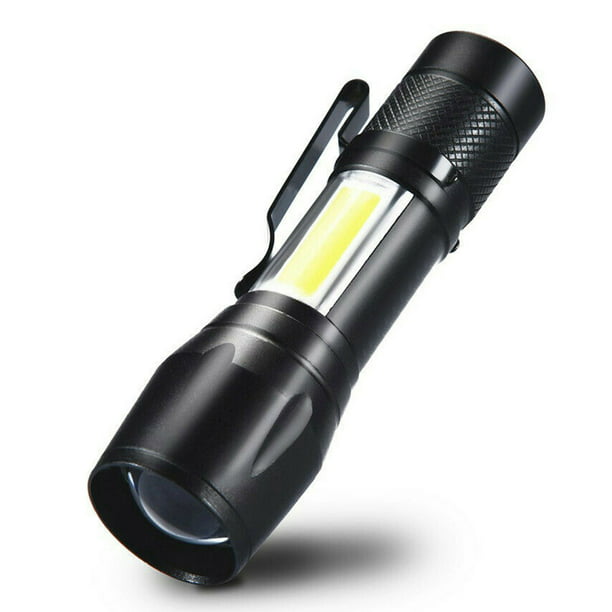Portable T6 COB XPE LED USB Rechargeable Zoomable Flashlight Torch Lamp Light
